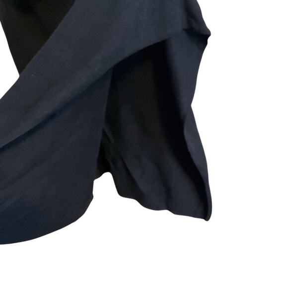 Talbots Black Faux Fur Trim Asymmetrical Hem Cape Poncho Women XS/S - Picture 11 of 12